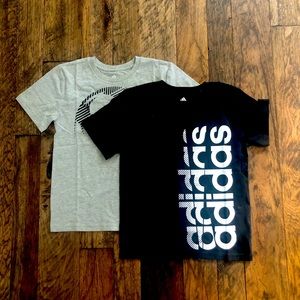 2p Set of adidas Boys  Active Short Sleeve Shirt T-Shirt  size 8